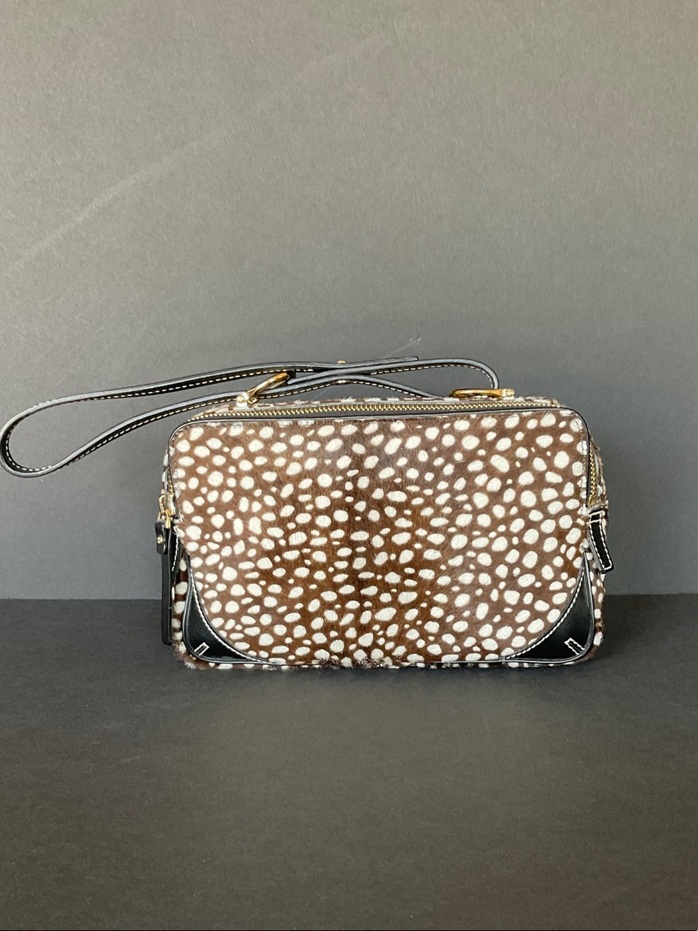 kate spade Spotted Leopard Haircalf & Leather Clutch Wristlet